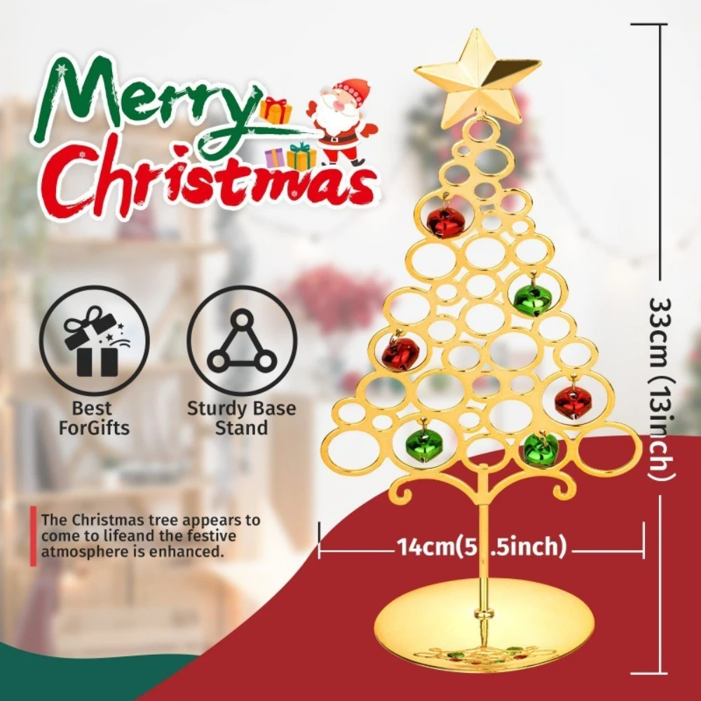

Home Office Party Decoration Wrought Iron Christmas Tree Metal Bell Christmas Tree Decoration Ornaments Decoration Crafts