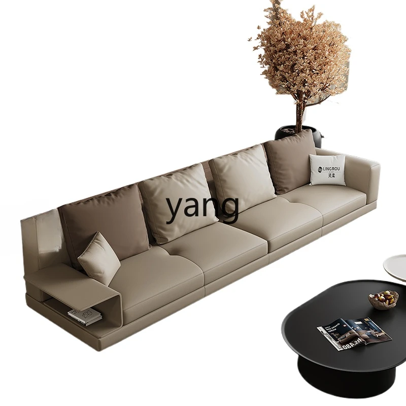 XYY minimalist leather Connery straight row sofa simple new first layer cowhide sofa