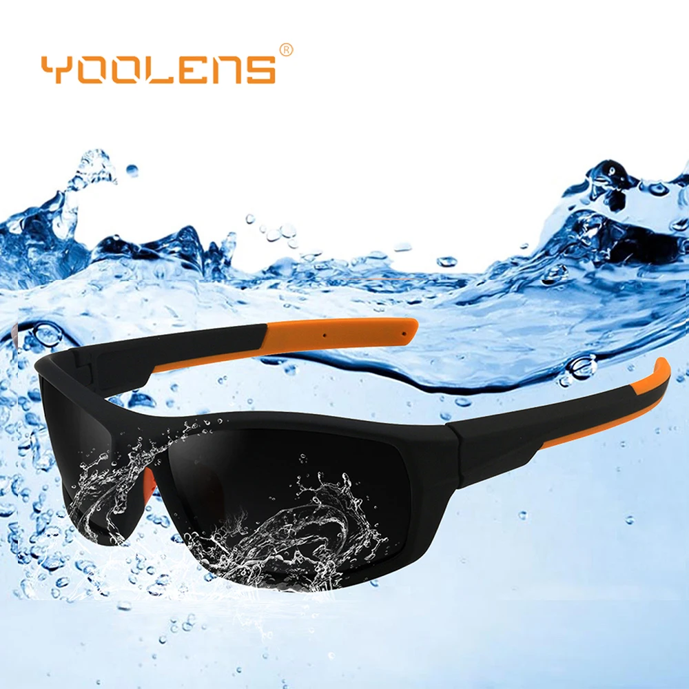 YOOLENS Floating Sunglasses Men Vintage Polarized UV400 Lens Rectangle Driving Fishing Sun Glasses Sports Eyewear For Male 100