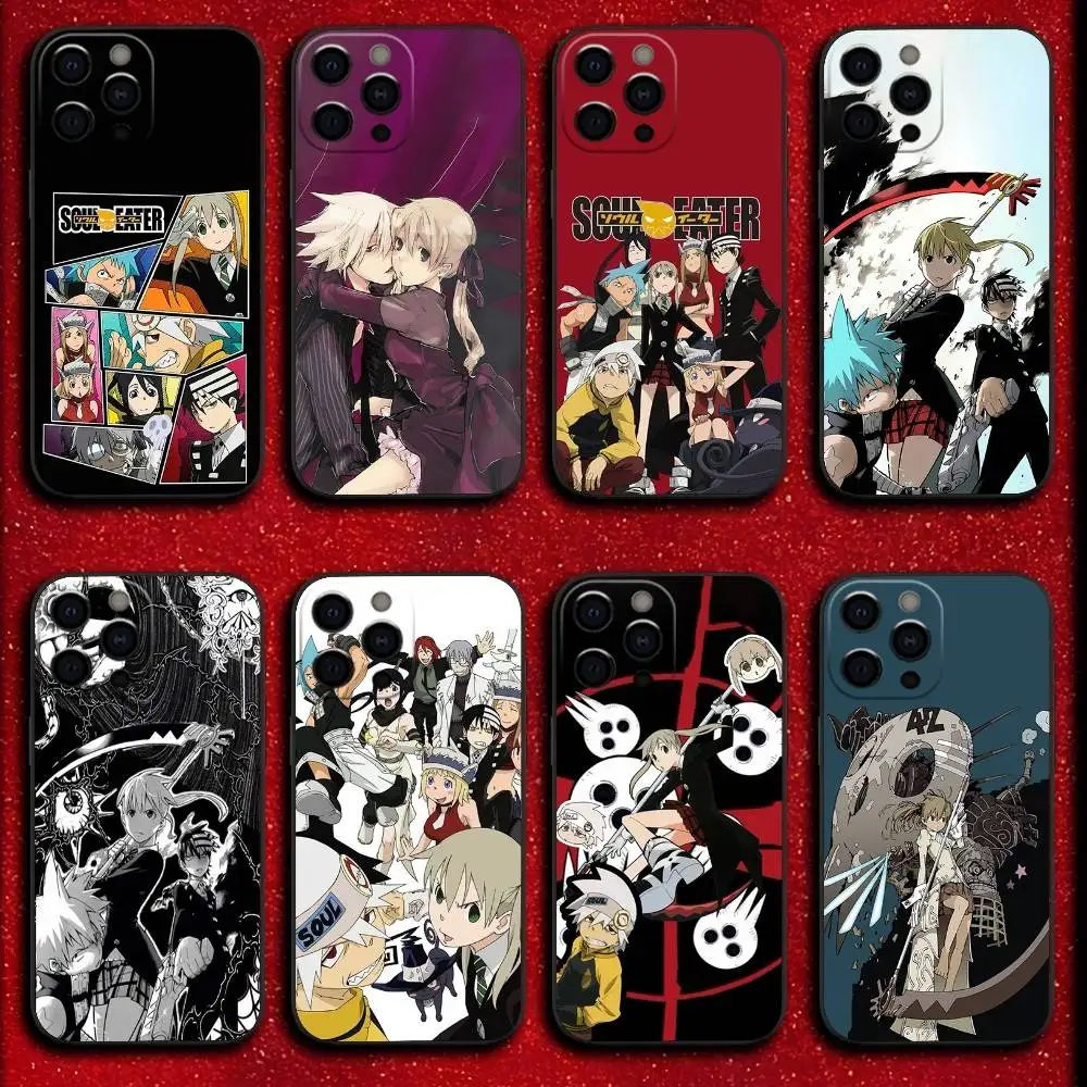 

S-Soul E-Eater Maka Albarn Phone Case For iPhone 16,15,14,13,12,11,Pro,XS,Max,XR,Plus,E,Mini Shockproof Black Cover