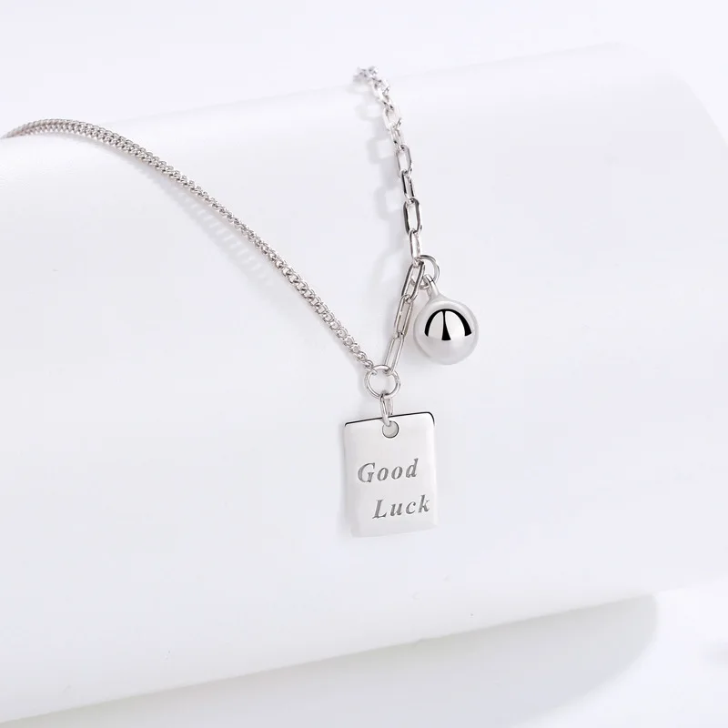 

RY 925 Sterling Silver Good Lucky Pendants Necklaces For Women Fashion Lady Festival Gift Hot Sale Party Gift Daily Wear Jewelry