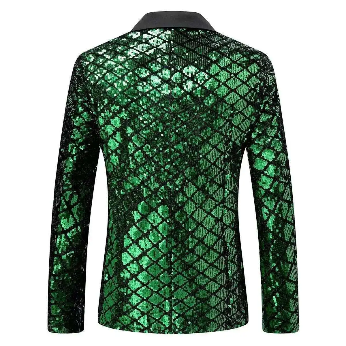 

Men's Suit Jacket With Shiny Sequin Decorations For Stage Performance And Parties, European Size S-XL
