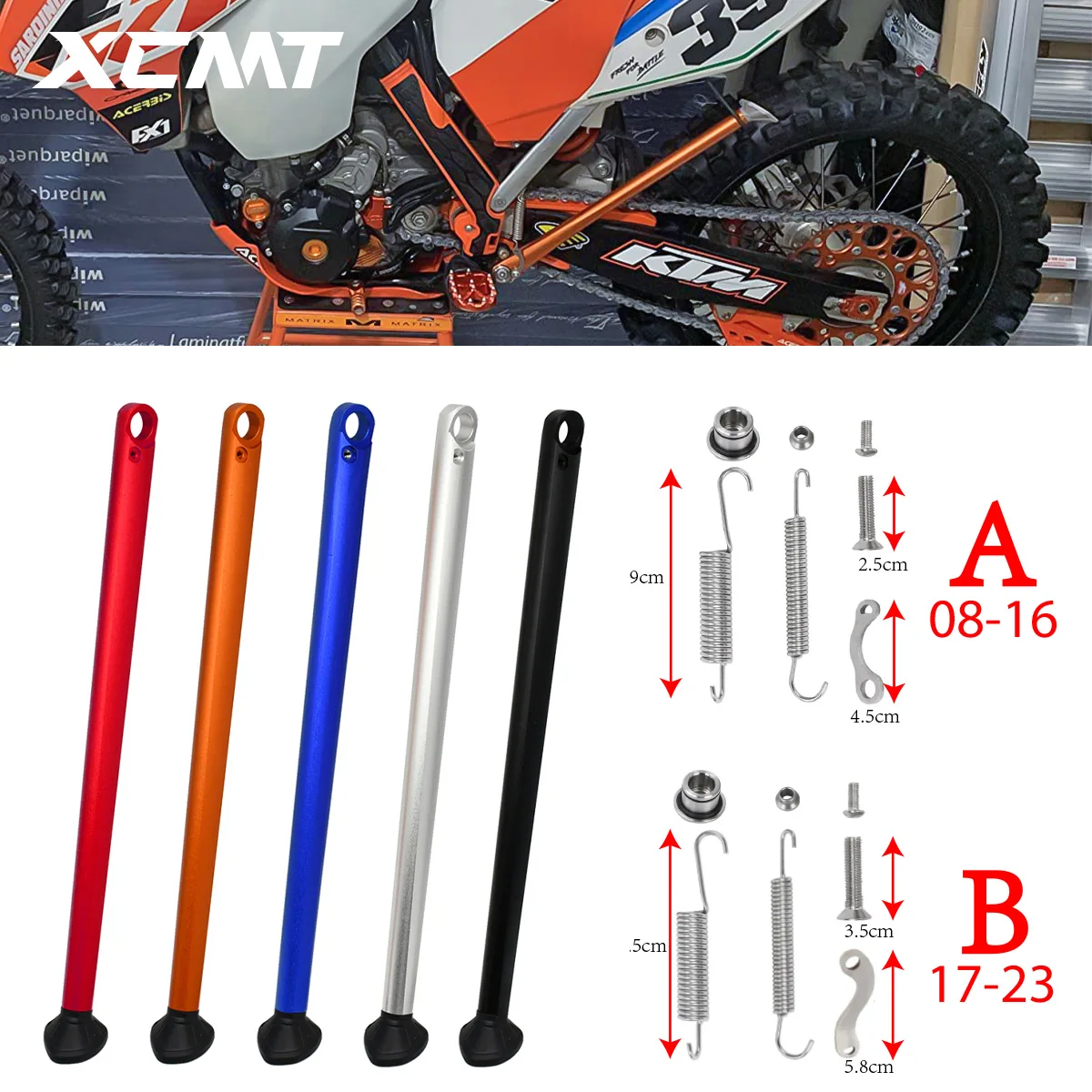 

Moto Kickstand Side Stand+Spring Kit For KTM EXC 300 EXC-F 350 125 200 250 450 500 530 XC XCF XCW XCFW Six Days TPI 2008-2023
