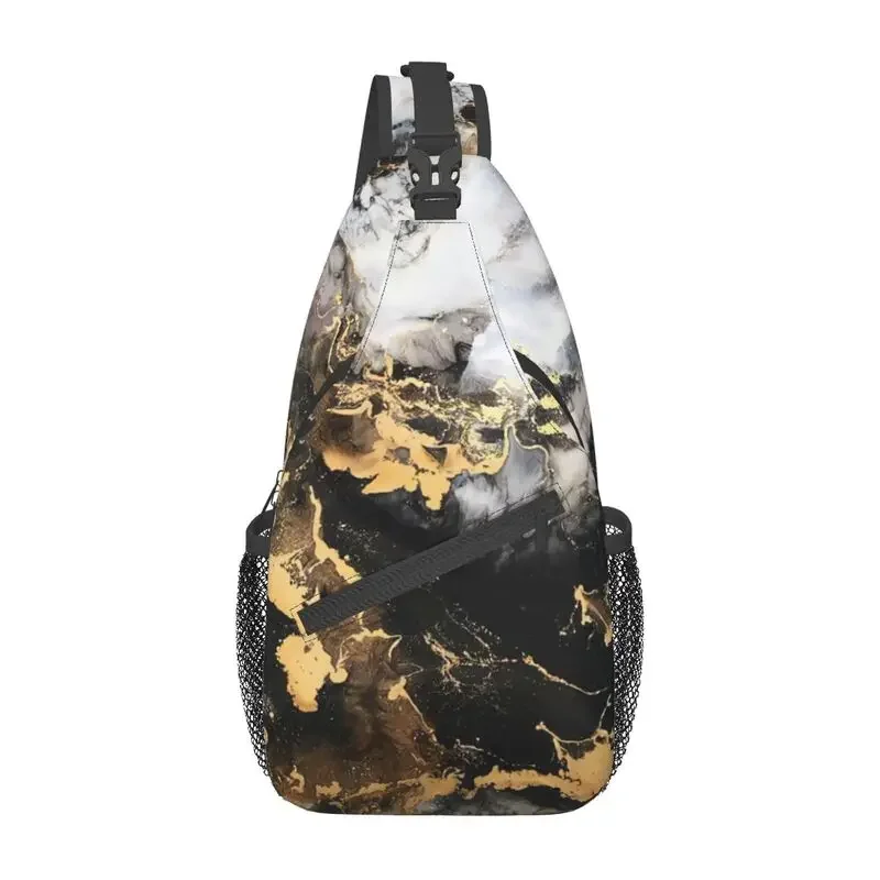 

Personalized Watercolor Marble Sling Bag for Men Cool Shoulder Crossbody Chest Backpack Cycling Camping Daypack