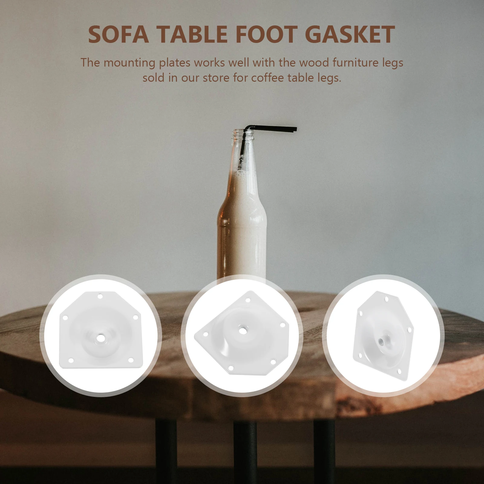 

8 Pcs Furniture Legs Wooden Gaskets Angled Mounting Plates Board Couch Risers for White Women's