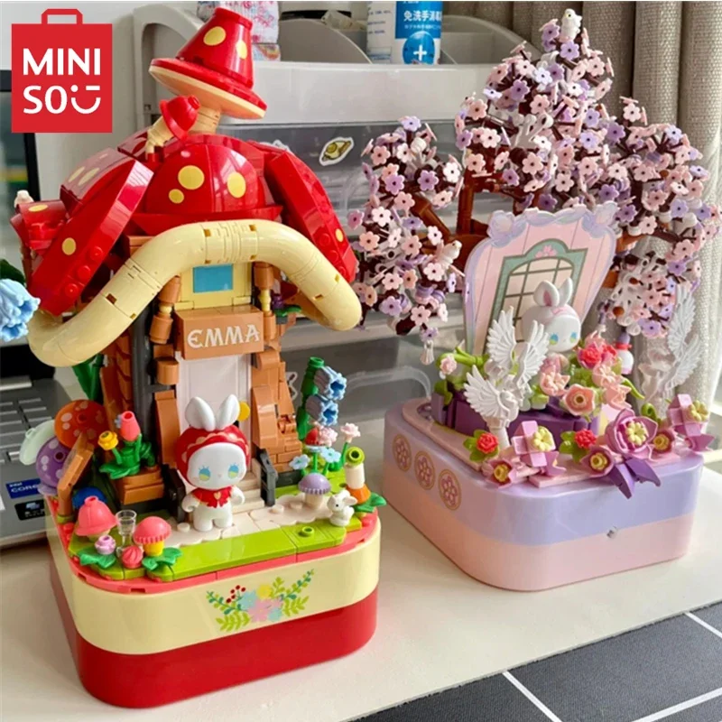 MINISO building blocks secret forest series fairy tale house model children's toy assembled figure kawaii birthday gift