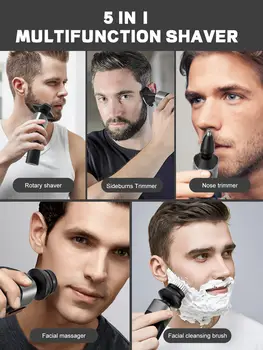 SEJOY 5-in-1 電動シェーバー カミソリ 回転式 ひげ剃り USB充電式 ひげトリマー 鼻毛トリマー コードレス 10 best sales 経絡トリマー - №8