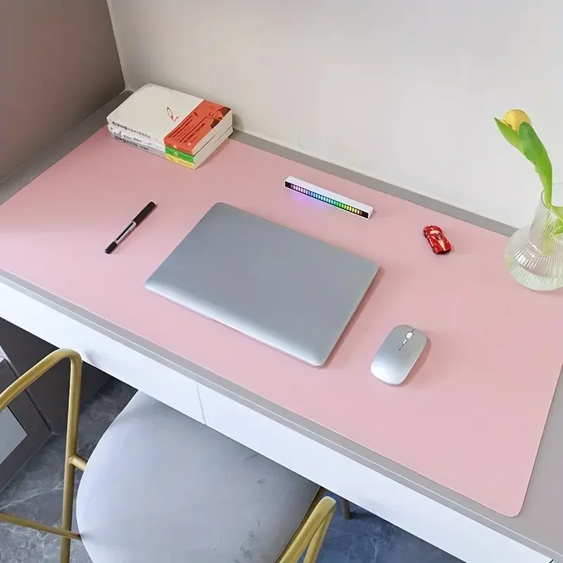 

1pc-Dual purpose mouse pad for office desk and writing desk, made of synthetic leather PU material, waterproof and dustproof.