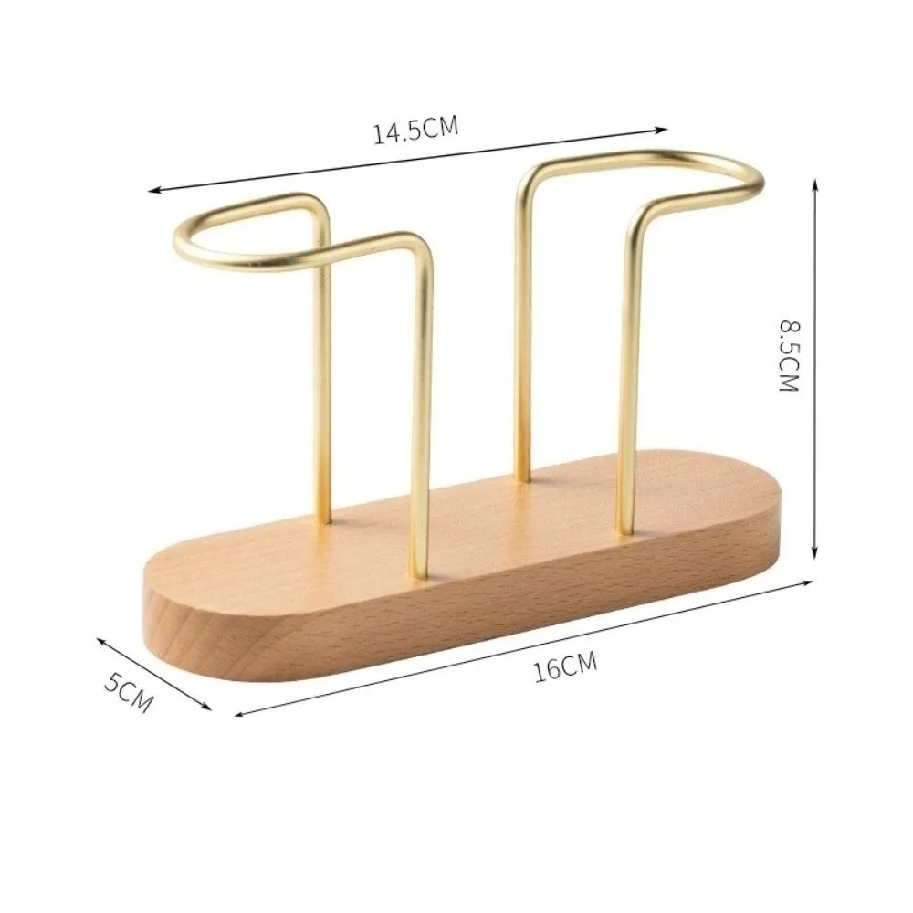 Wood Wooden Tissue Paper Holder Metal Elegant Design Toothpick Dispenser Multifunction Space-saving 2-in-1 Napkin Holder