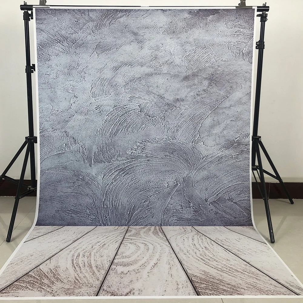 خلفية للتصوير الفوتوغرافي ، خلفية رمادية مع أرضية خشبية ، قماش فينيل ، استوديو صور ، خلفية للأطفال ، لعبة حيوانات أليفة ، التقاط الصور