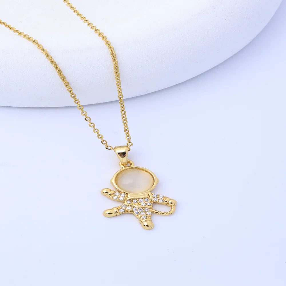 قلادة جميلة للنساء - قلادة رائد فضاء كوكب فريدة من نوعها، تصميم دوبامين راقي، هدية مثالية لها، ساخنة عبر الحدود