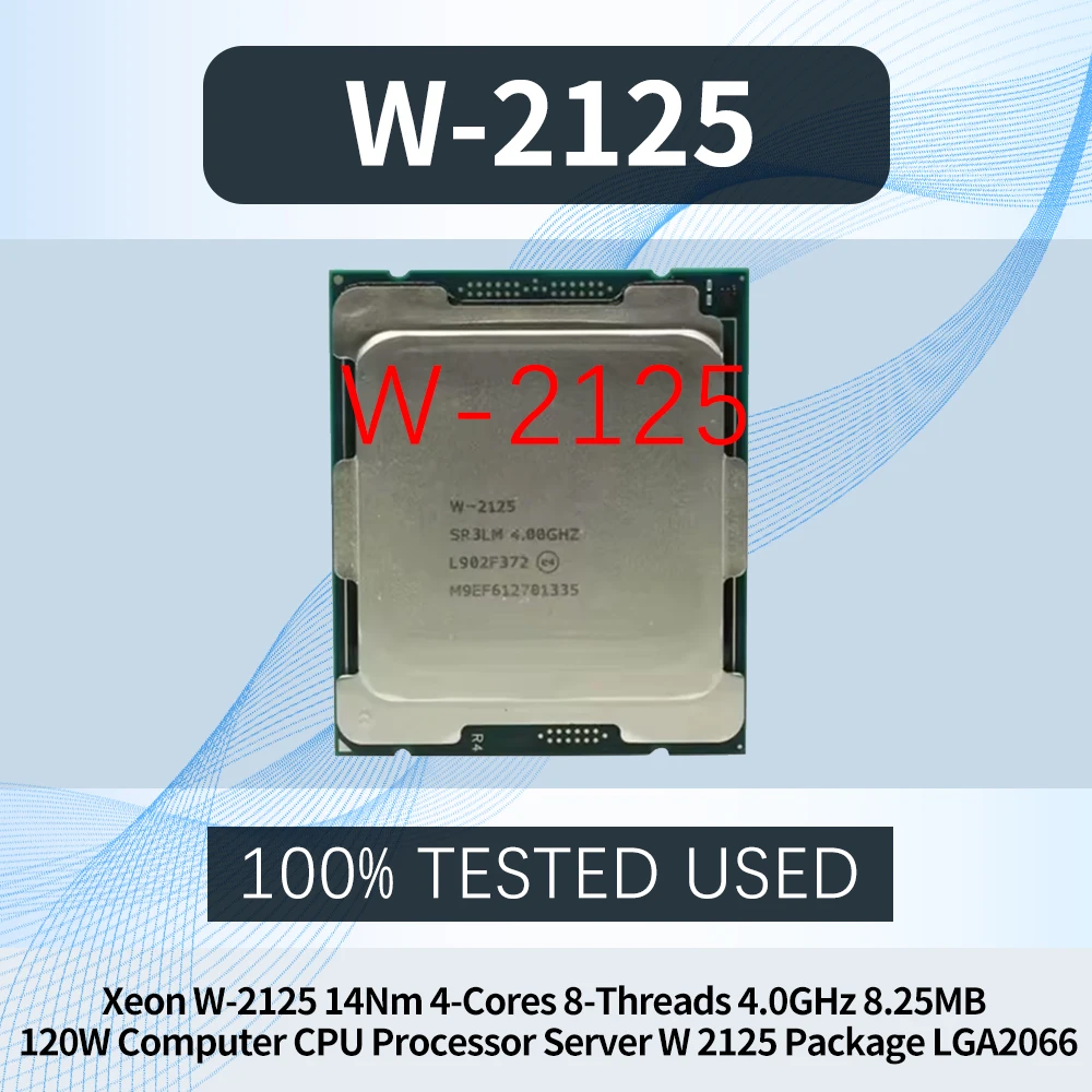 

Xeon W-2125 14Nm 4-Cores 8-Threads 4.0GHz 8.25MB 120W Computer CPU Processor Server W 2125 Package LGA2066