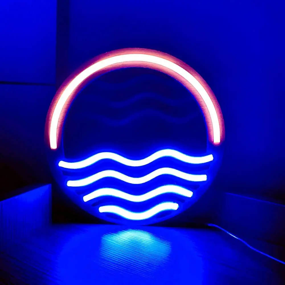 

Neon Light Party Supplies Vibrant Sea-themed Led Neon Sign Light Usb/battery Operated Decorative Party Decoration for Warm