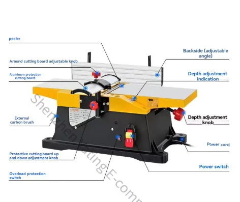 Electric Planer 6 Inch Woodworking Desktop Electric Planer Household Power Tools Table Planer