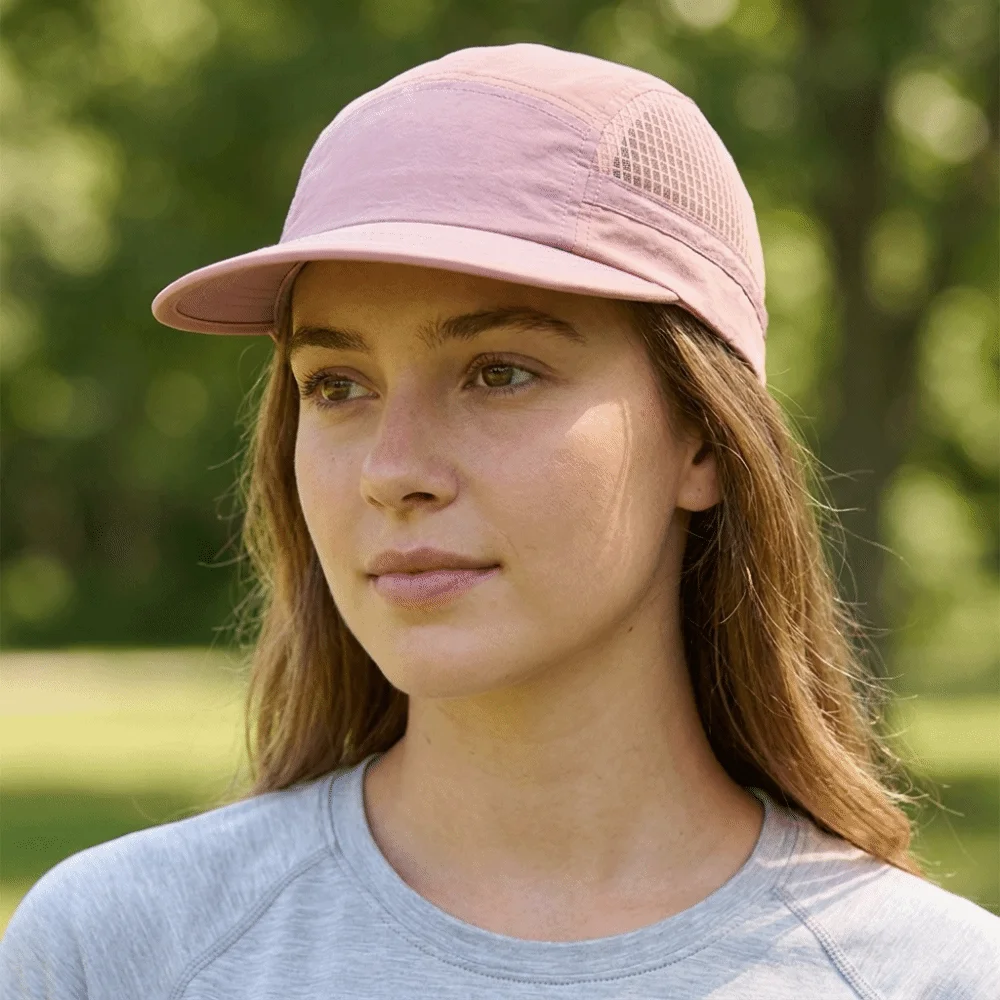 

Color-Blocked Quick-drying Baseball Cap Retro 5-panel Soft Brim Breathable Peaked Cap Adjustable Sun Protection