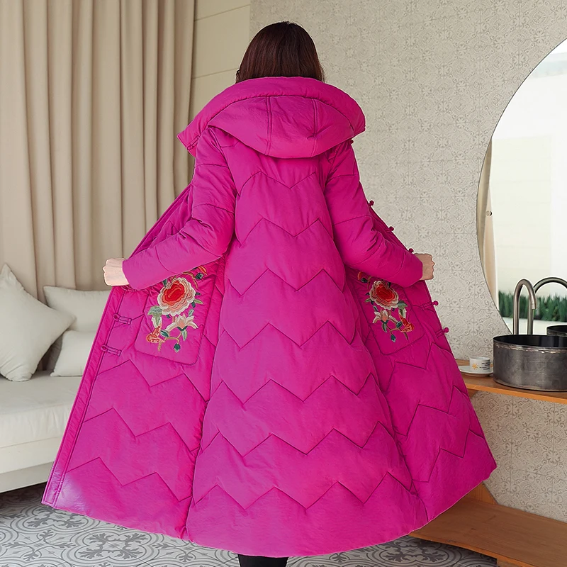 2024 Warm Padded Hooded Winter Jacket Female Parkas Woman Oversize Jacket Women Padded Coats Outwear Waterproof Snow Coat