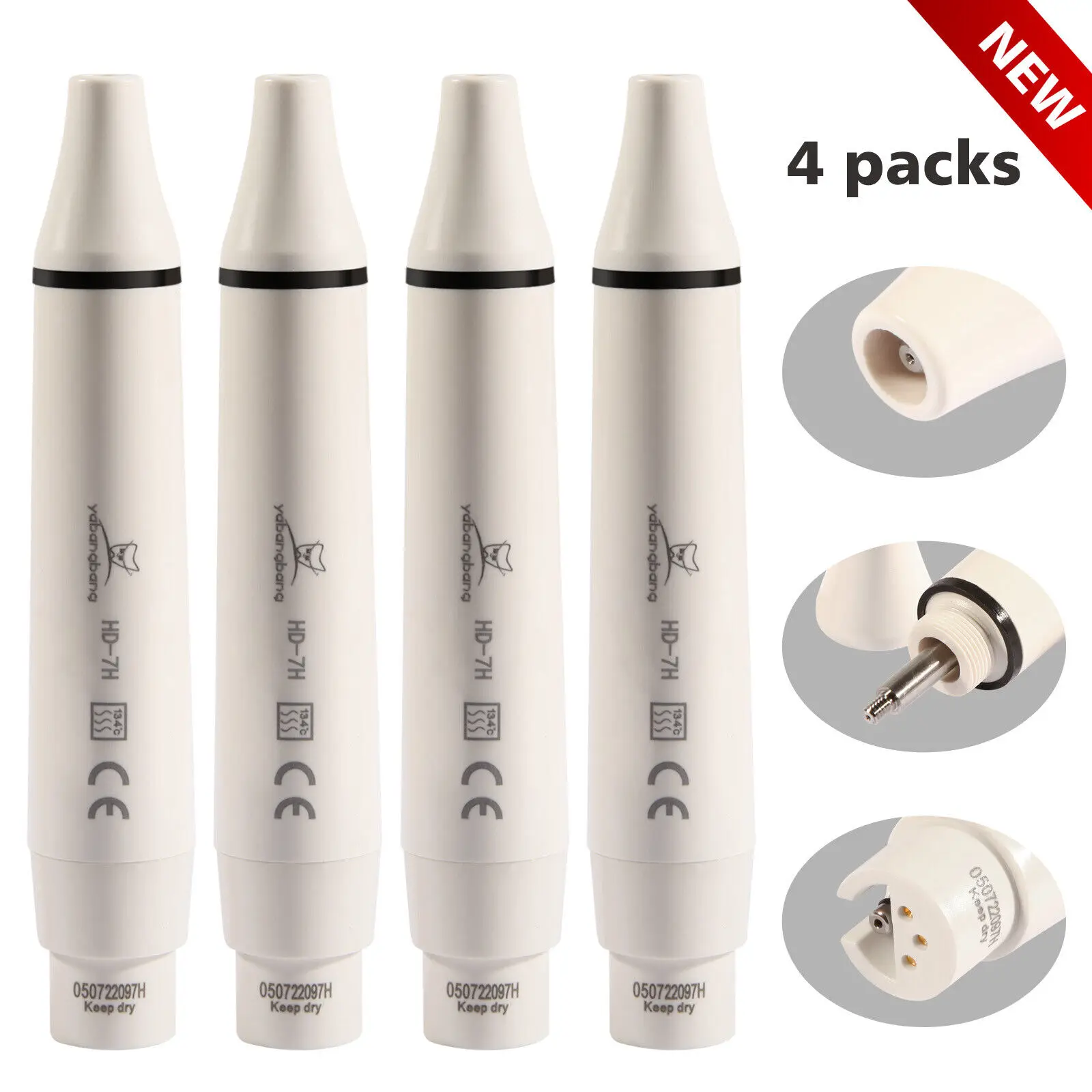 

4PCS Dental Ultrasonic Scaler Piezo Detachable Handpiece HD-7H fit DTE SATELEC