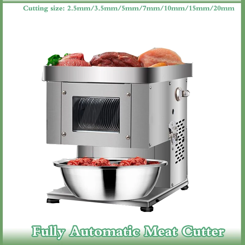 

Stainless Steel Meat Cutter, Commercial Electric Fully Automatic Bean Skin Mushroom Vegetable Shredder