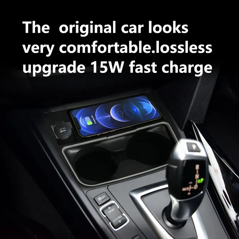 for BMW 3 Series F30 F31 F35 2013-2019 15W Special Car Wireless Charger Q-I / Magnetic Type Mobile Phone Charger Charging Case