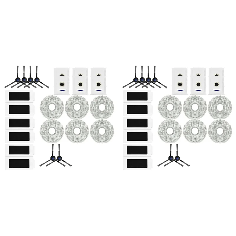 Stable-For Ecovacs Debot T30 Pro / T30 Pro Omni / T30 Max / Yeedi M12 Pro+ Side Brush Heap Filter Mop Cloth Dust Bag Part