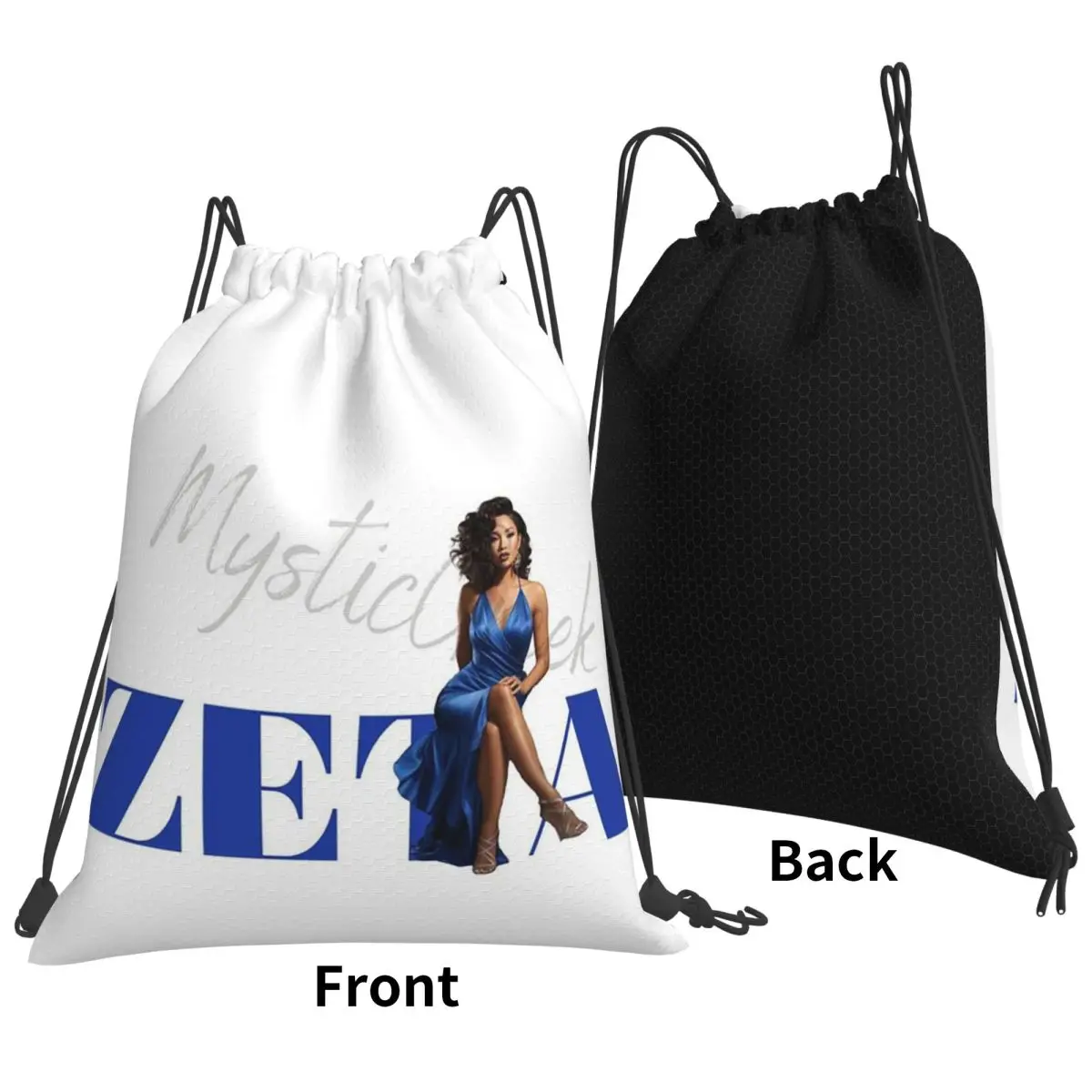 Zeta Phi Beta Sorority Greek Letter 1920 Backpacks Fashion Drawstring Bags Sports Bag Book Bags for Travel School