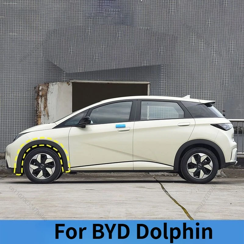 Guardabarros para BYD Dolphin, protector de guardabarros delantero y trasero, accesorios exteriores, moldura para el arco de la rueda