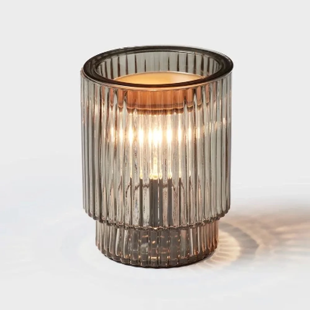 المدخن مضلع الزجاج الكهربائية الشمع دفئا المتوهجة ضوء Melter ليلة ضوء أجواء هادئة ديكور المنزل الروائح جهاز