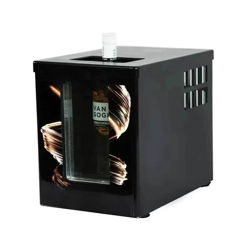 4~5 Liters 1~2  Bottle Glass Door Liquor Cooler Hotel Mini Bar Fridge Wine Quick Chiller