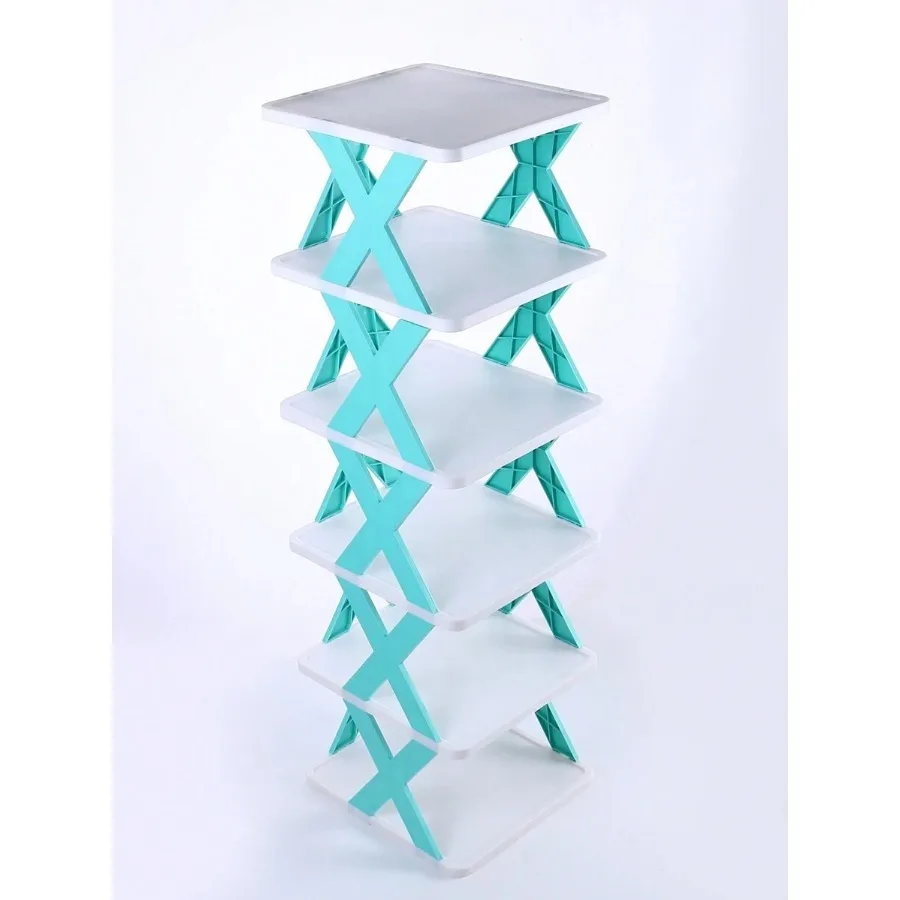 6 Tier Narrow Shoe Rack, Small Vertical Shoe Stand, Space Saving DIY Free Standing Shoes Storage Organizer For Entryway, Closet