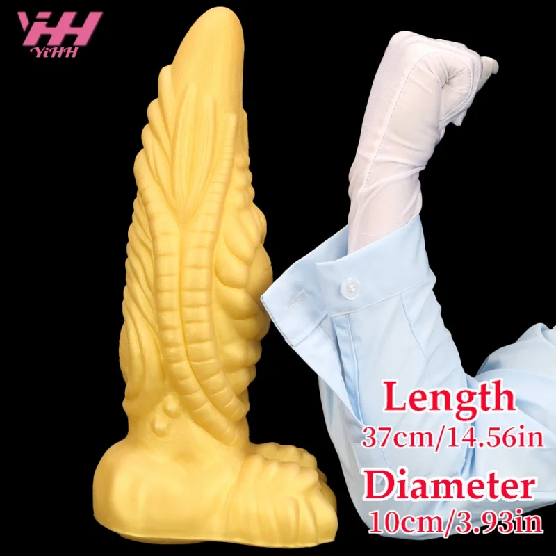 Gold Super Huge Monster Dildo for Men Women Anal Plug Adlut Sex Toys XXXL Silicone Realistic Dildo Butt Plug Fisting Slave BDSM