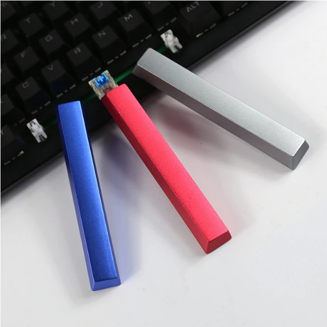 

Metal Spacebar Keycap Simple CNC Matte Custom Aluminu Keyboard Cap 6.25U Cherry Profile Artisan Keycap for Mechanical Keyboard