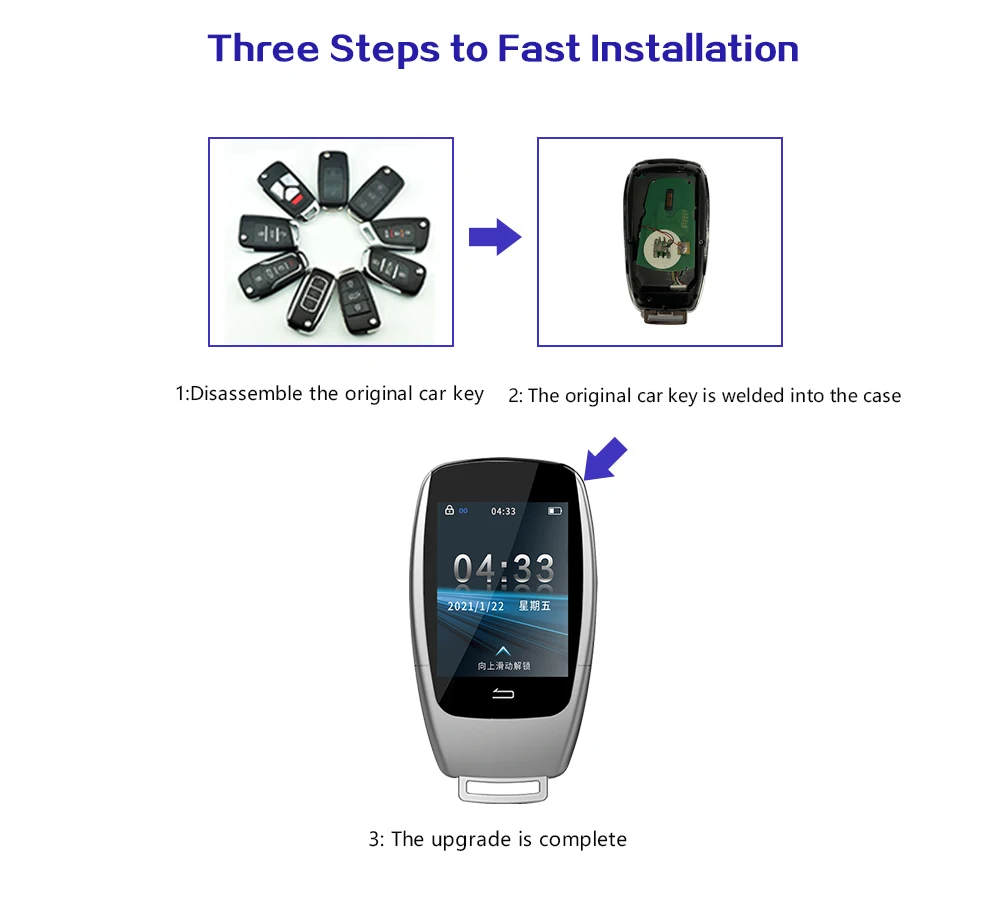 TK900+ Modified Smart Remote LCD Key Screen Display For Benz/BMW/Audi/Lexus/Toyota/Ford/Suzuki/KIA OBD Comfortable Keyless Entry