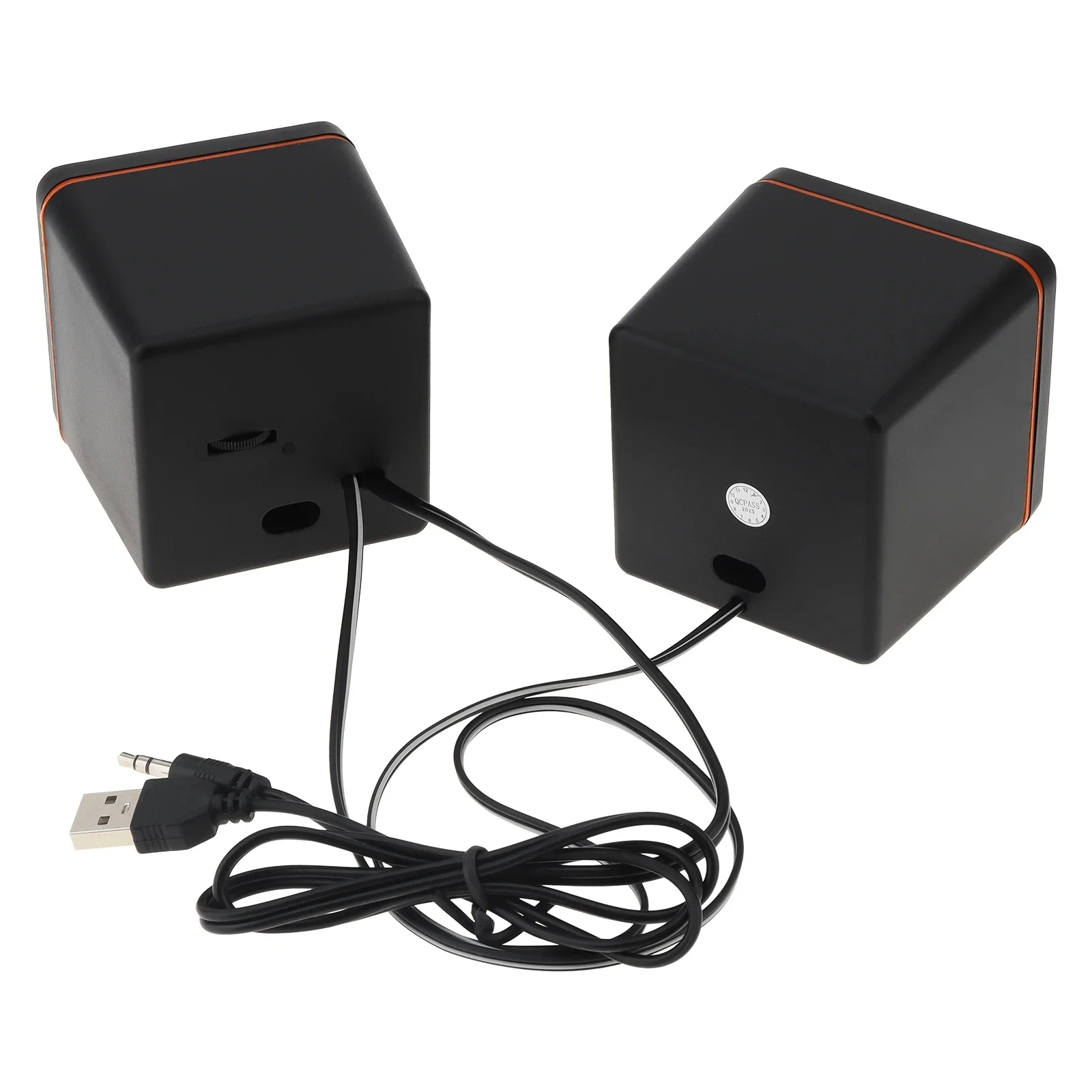 101Z USB 2.0 مكبرات صوت صغيرة محمولة للكمبيوتر مع مقبس استريو 3.5 ملم ومزودة بمنفذ USB للكمبيوتر المحمول والهواتف الذكية #2