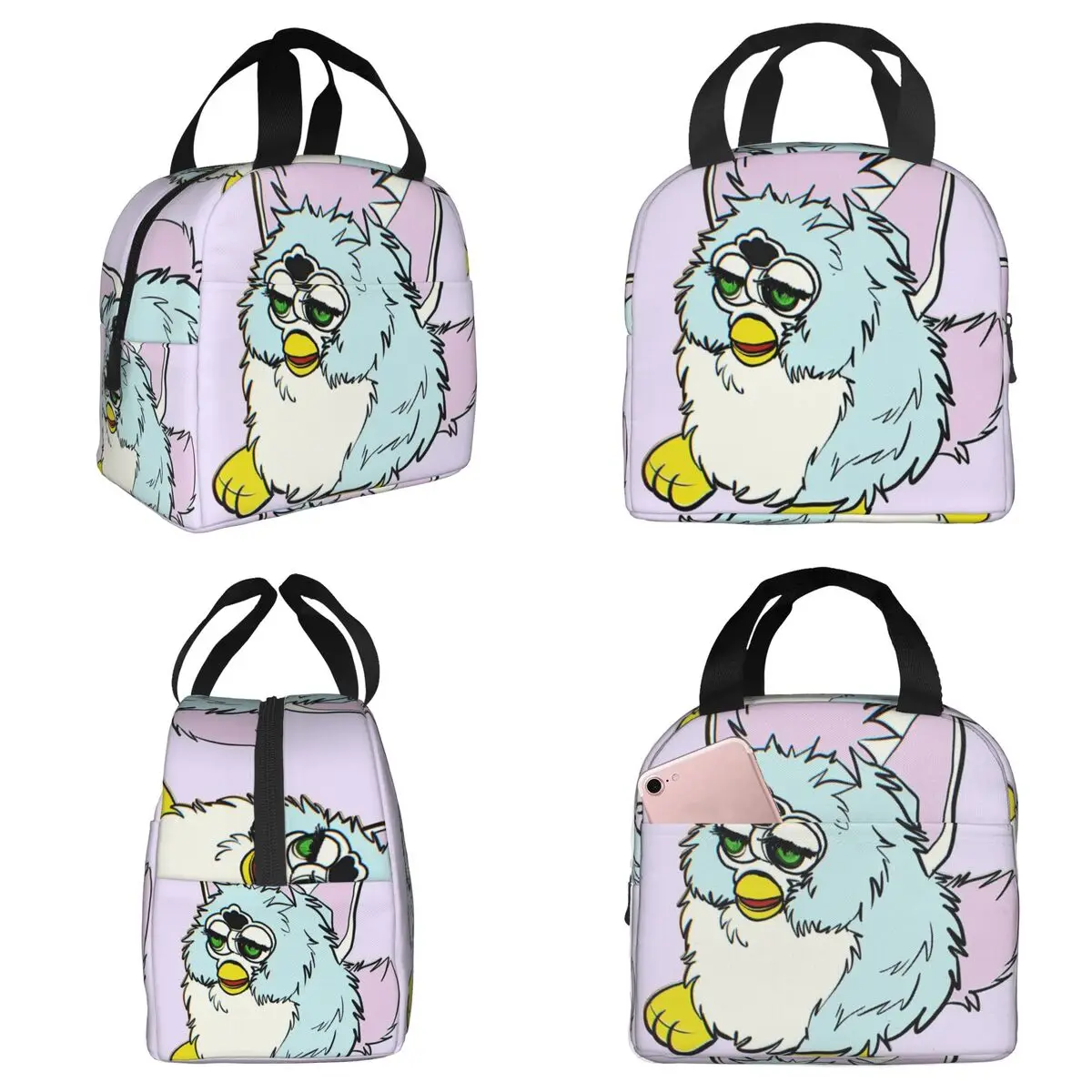 Bolsa térmica para el almuerzo Furby Army para niños, caja térmica para la escuela, caja térmica para alimentos, contenedor portátil para almuerzos