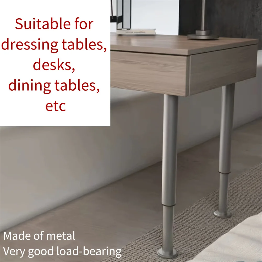 1PCS Metal Furniture Table Leg Adjustable Metal 72-110cm Cylindrical Furniture Legs for DIY Projects Workbenches,Dining image 2