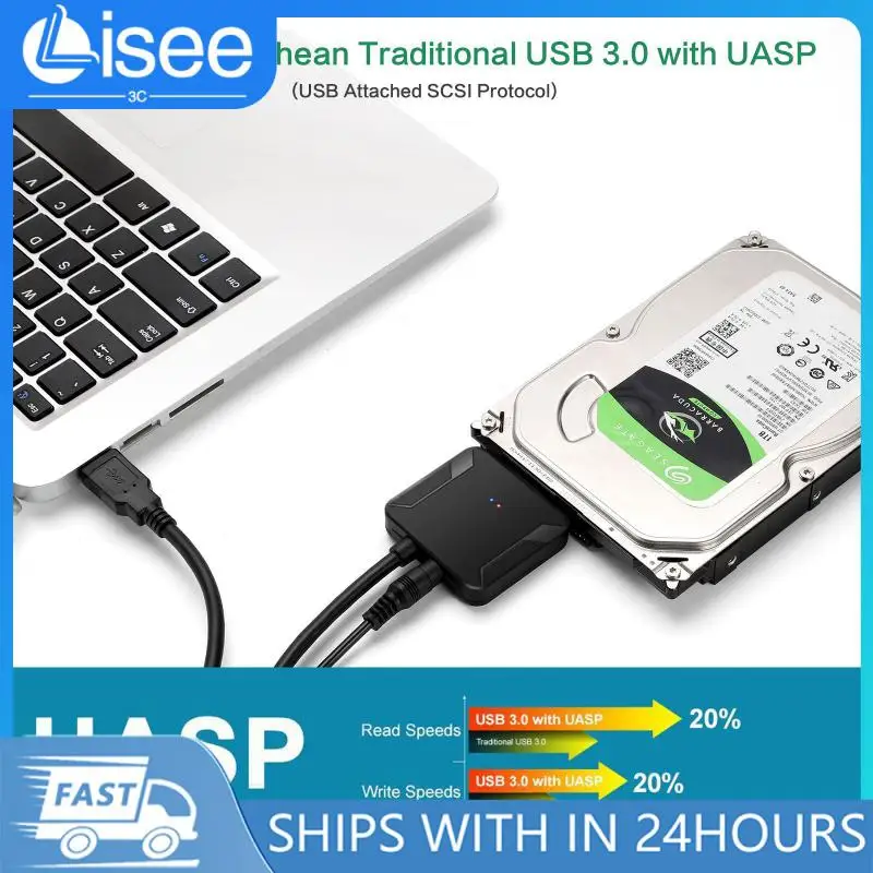 Zexmte SATA To USB 3.0 Adapter USB A To SATA 3 Cable 6Gbps Support 2.5/3.5 Inch Hard Disk External HDD SSD cabo sata adaptador