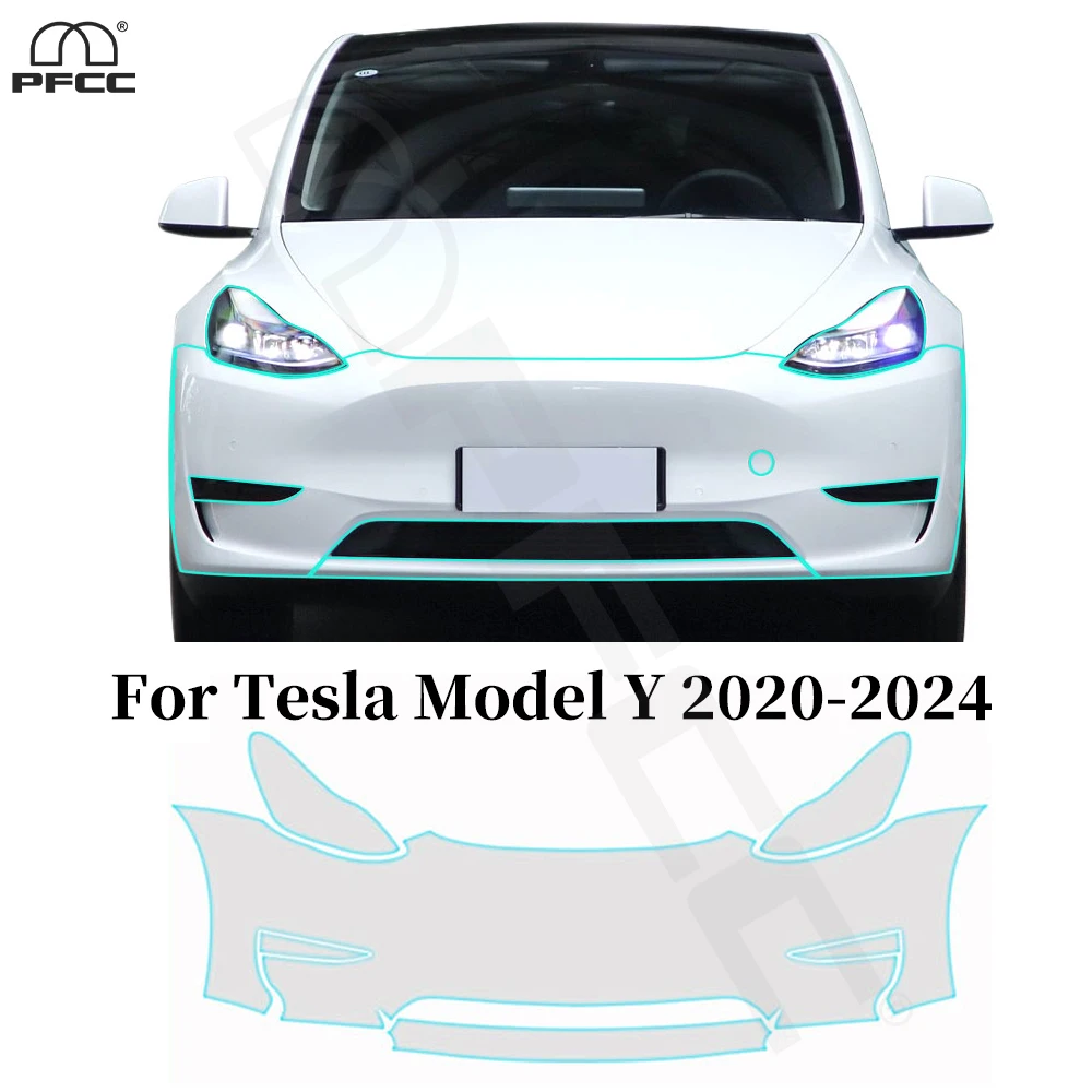For Tesla Model Y 2020-2024 Precut PPF 9Mil TPU Anti-scratch Paint Protection Film Resistant Clear Bra Invisible Car Accessories