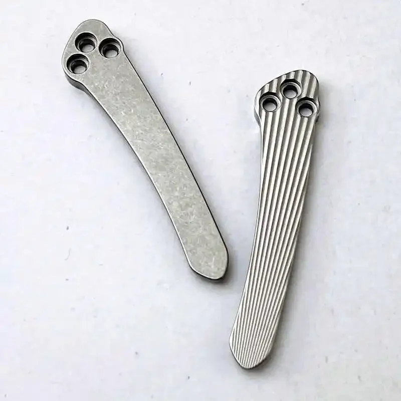 

1Set Titanium Deep Carry Pocket Clip Waist Back Clamp for Spyderco C81 Paramilitary 2 Para 3 Delica Endura C223 with 3pcs Screws