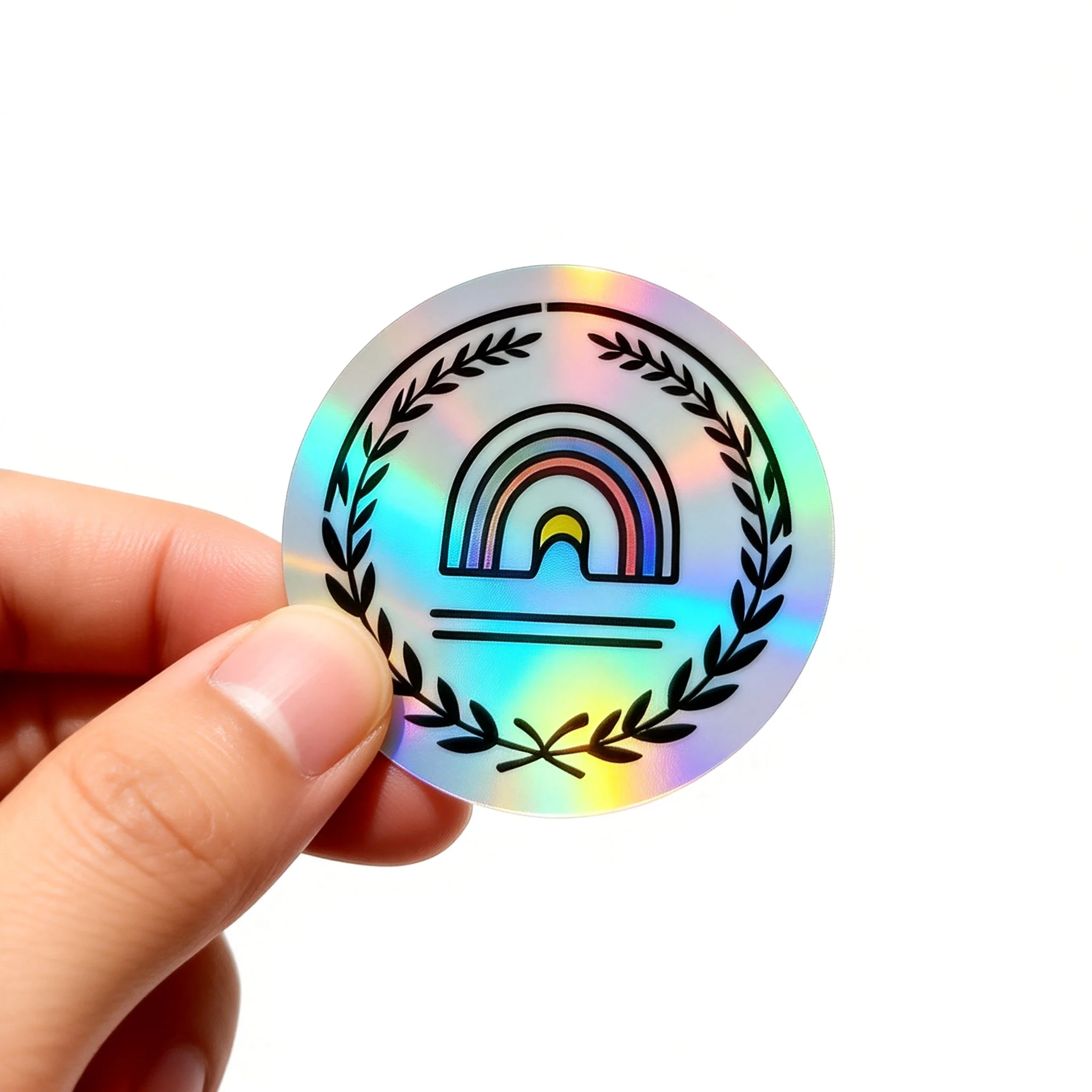 Maßgefertigte Holographische Aufkleber LOGO/Design-Etiketten Ihre Eigenen Aufkleber Personalisierte Holographische Silber-Laser-Aufkleber – Detail 6