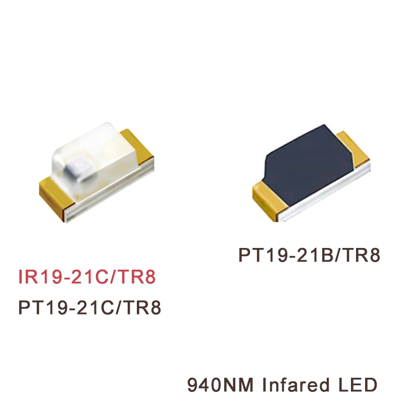 10pcs Original SMD IR19-21C/TR8 PT19-21B/TR8 0603 Infrared Emitter LED 940nm Infrared Launch Tube