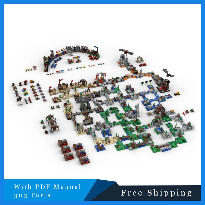 303 PCS Gioco Tribe Espansione Diagramma Creativo Modulare MOC Building Block Modello FAI DA TE Combinazione Di Puzzle Giocattolo A Sorpresa Regalo Di Compleanno