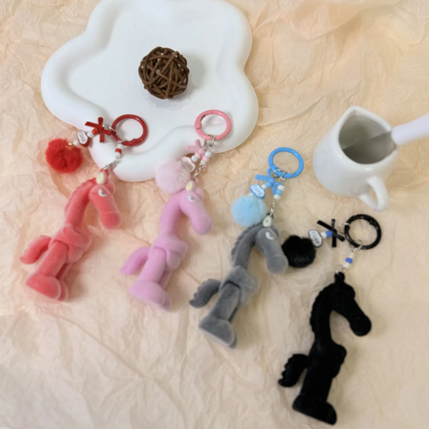 Alta qualidade 2026 cavalo chaveiro brinquedos kawaii anime diy mochila pingente crianças aniversário presentes de natal