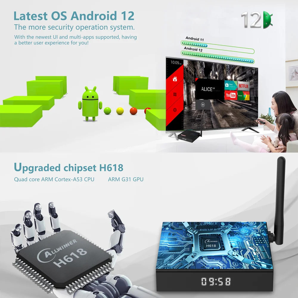 Tanix TX68 TV Box Android12 Al - Home Cinema Quad ulasan dan harga