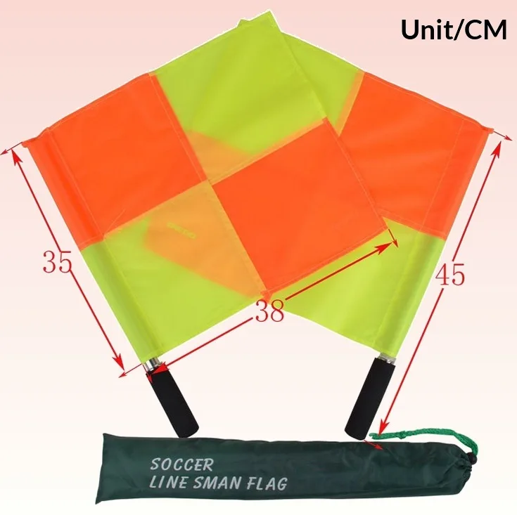 Wholesale Football Signal Flags Assistant Referee Sideline Flag Rugby Hand Flag
