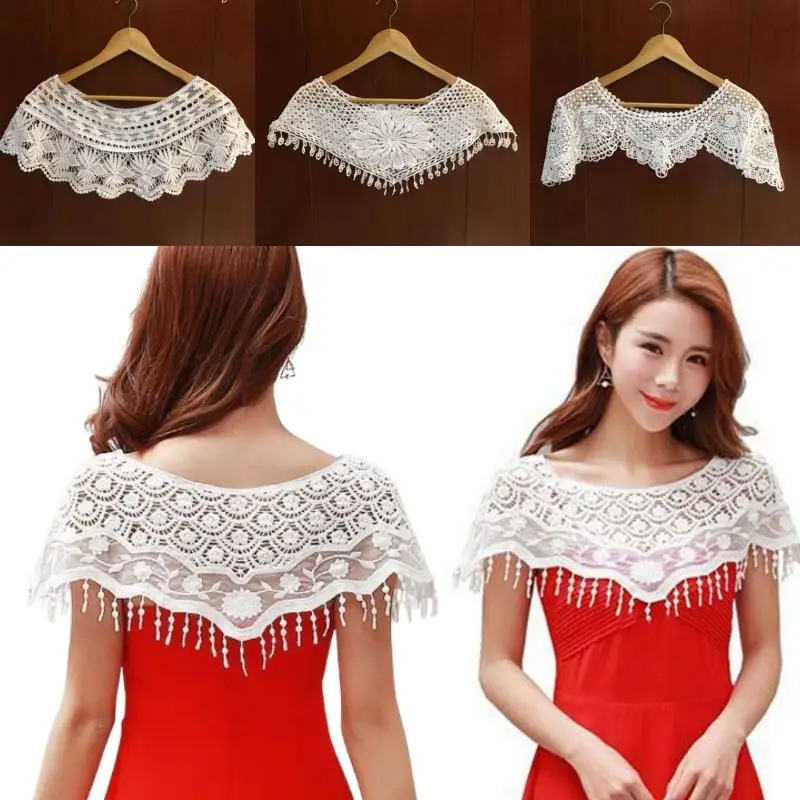 Белая элегантная ажурная шаль