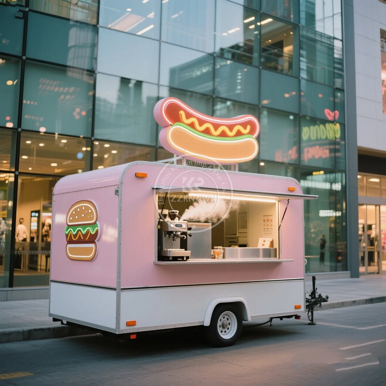 

2025 Unpowered Mobile Coffee Trailer Food Vending Cart Food Car Custom Color Pull The Dining Cart for Sale