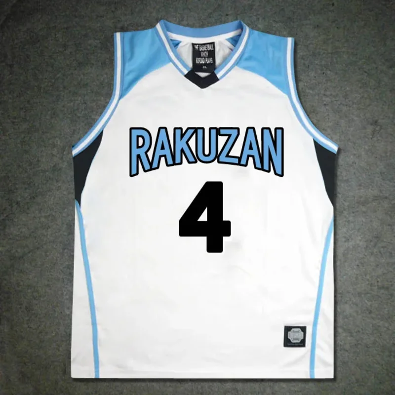 Kuroko's Basketball Kuroko No Basuke RAKUZAN High School No.4 Akashi Seijuro Cosplay Top Vest Basketball Jersey