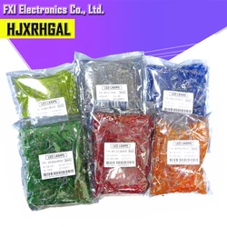 1000pcs Red Green Yellow White Orange Blue 5mm led light-emitting new original