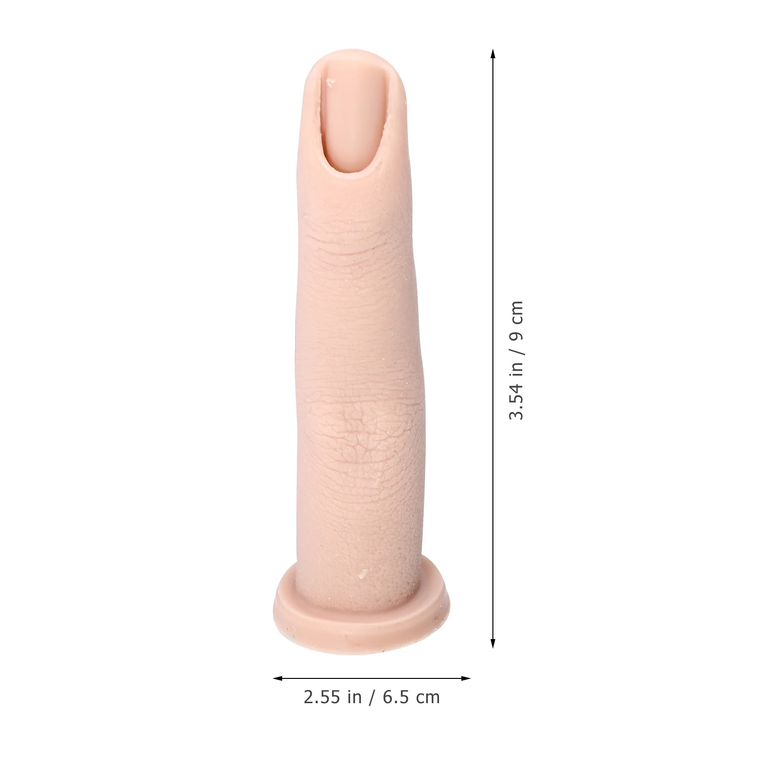 

1pc Silicone Hand Durable Lifelike For Nail Art Practice Manicure Training Tool Fake Nail Art Finger Simulation Finger