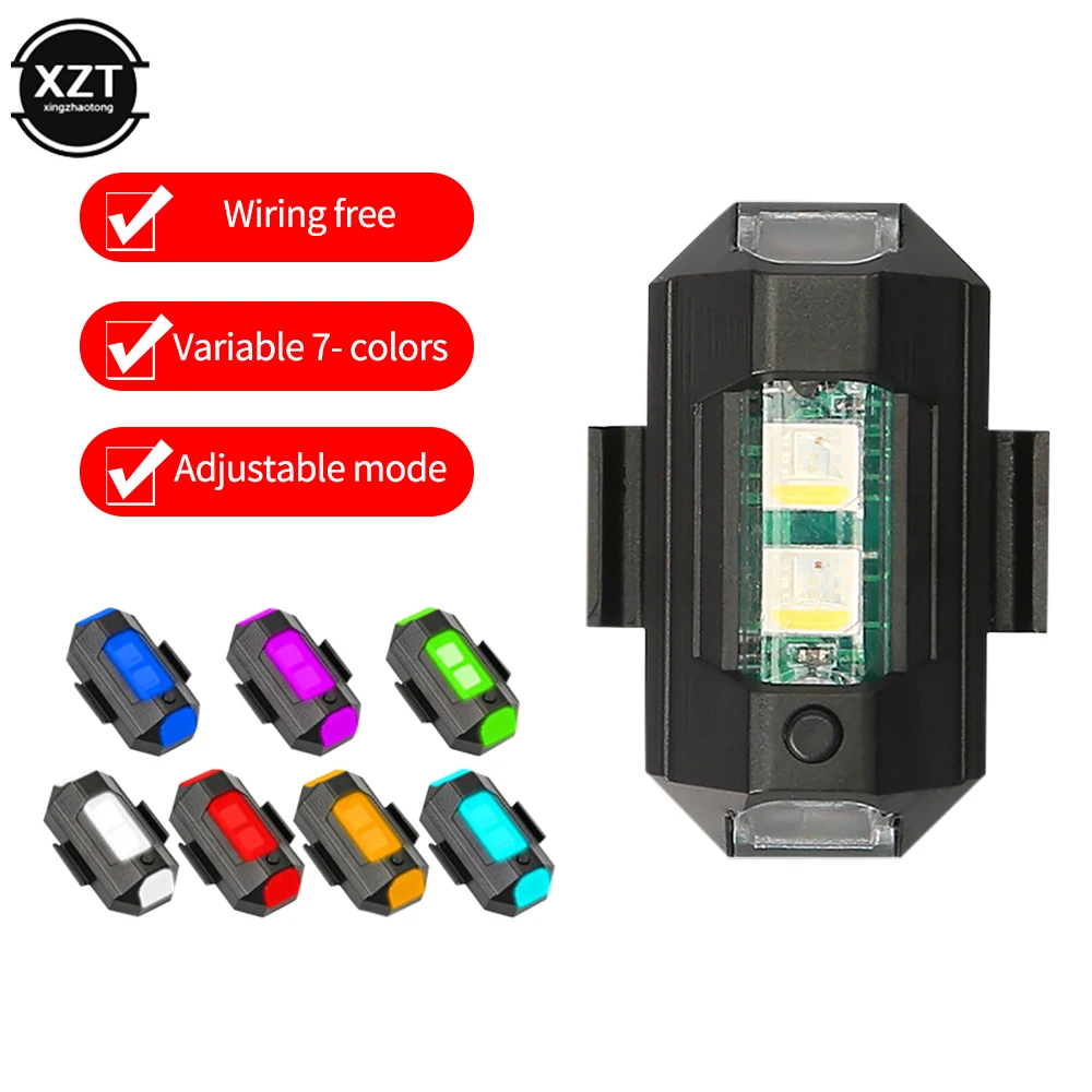 

LED Anti-collision Warning Light RC Drone Flash LED Position Light Motorcycle Turn Signal Indicator 7 Colors Strobe Light Supply